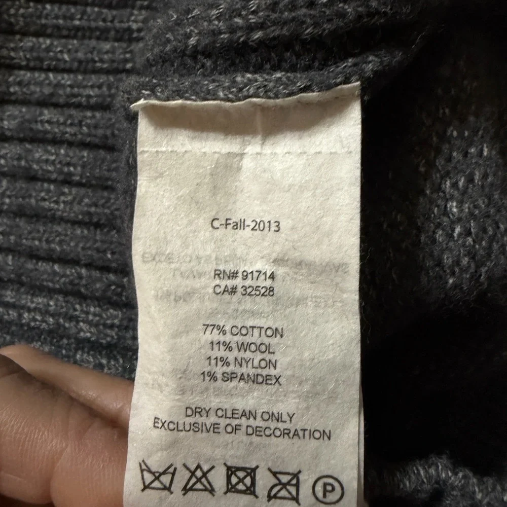 Armani Exchange (A|X) Mens Shawl Collar Cardigan Heather Gray Sweater Sz XS‎ EUC